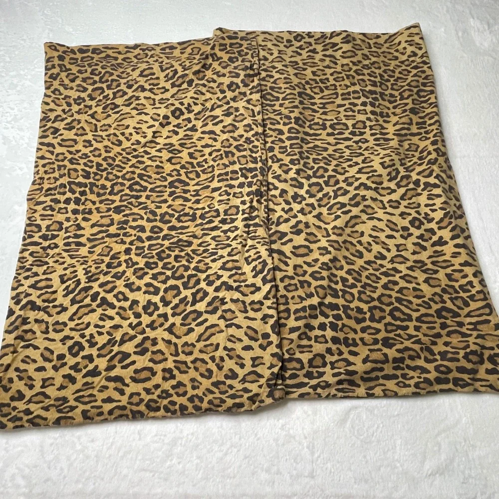 VTG 90s Ralph Lauren Home Leopard Print Cotton Standard Pillowcase Set of 2 USA